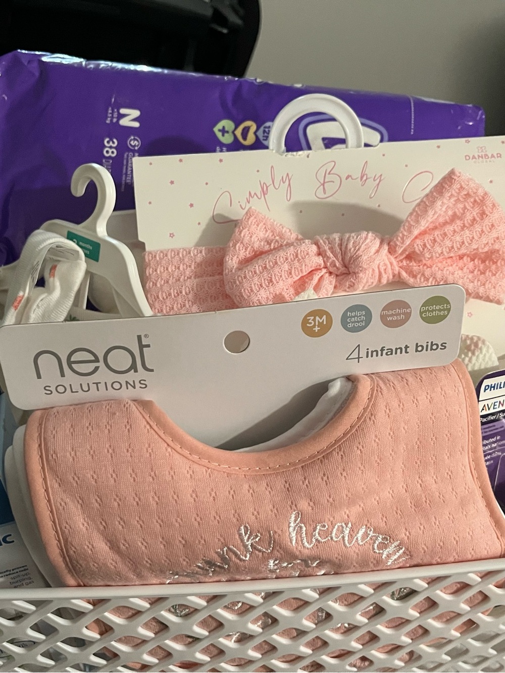 Pink babygirl Newborn to 3M basket